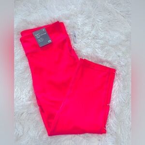 NEW GAP GapFit M medium Capri leggings athletic hot PINK workout